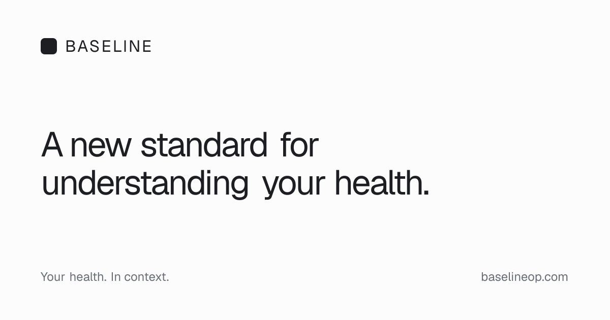 Baseline — Personal Health Data & Daily Condition